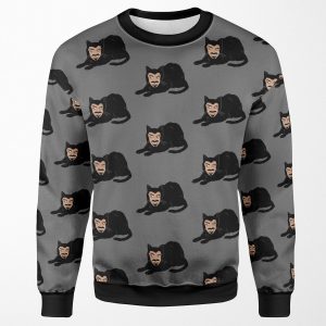 Vlad The Cat Gray All-over-print Unisex Sweatshirt