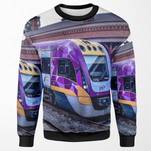 Vline Train At Castlemaine Station All-over-print Unisex Sweatshirt