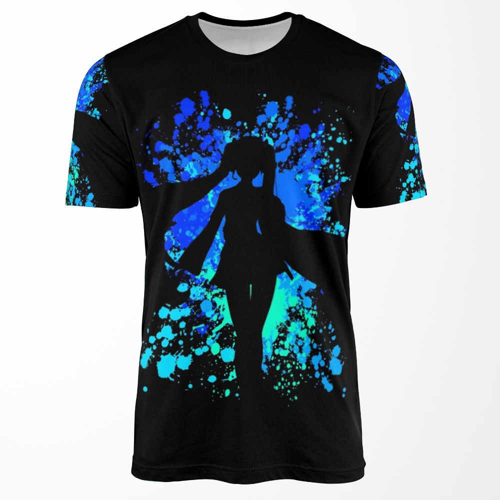Vocaloid Inspired Paint Splatter Shirt All-over-print T-shirt
