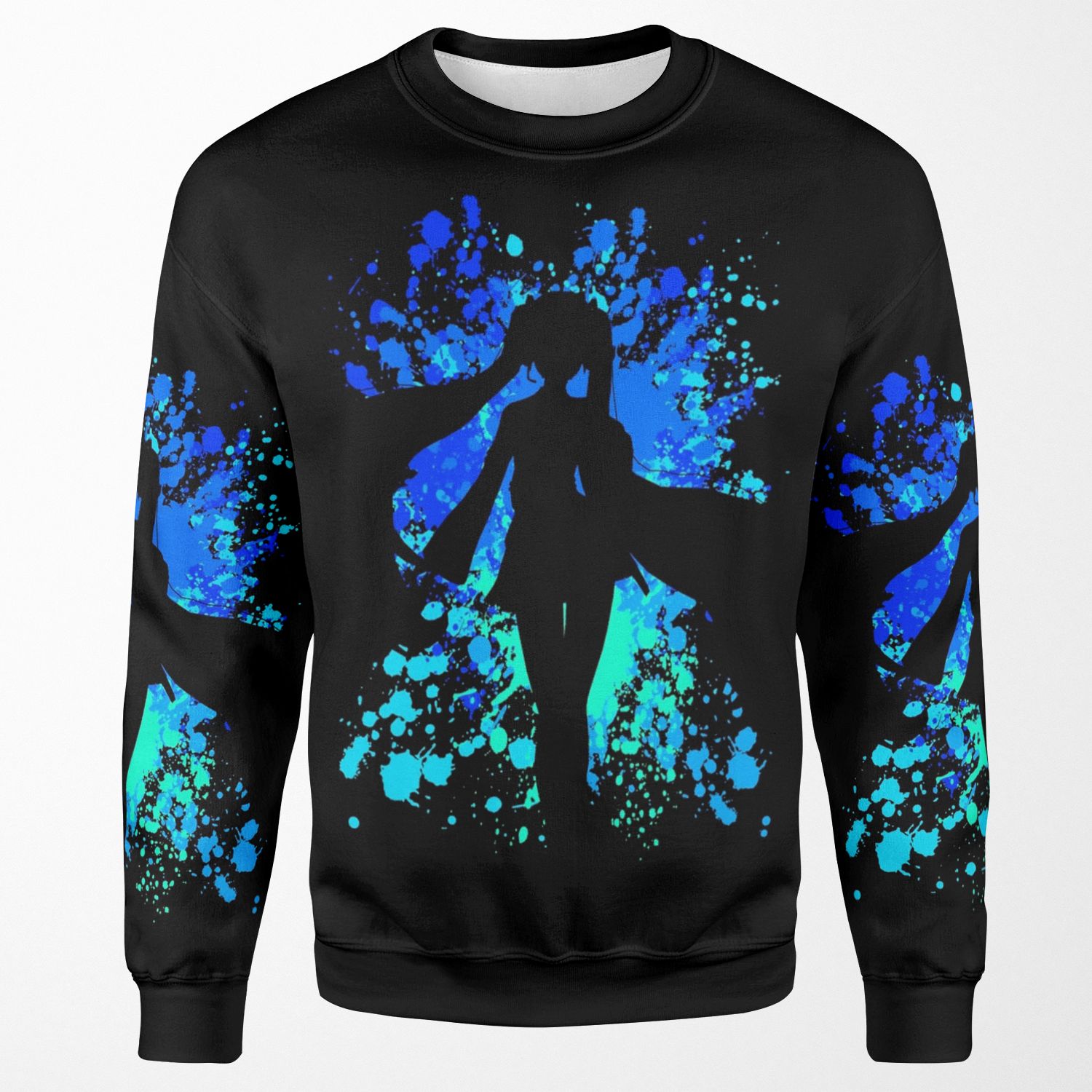 Vocaloid Inspired Paint Splatter Shirt All-over-print Unisex Sweatshirt