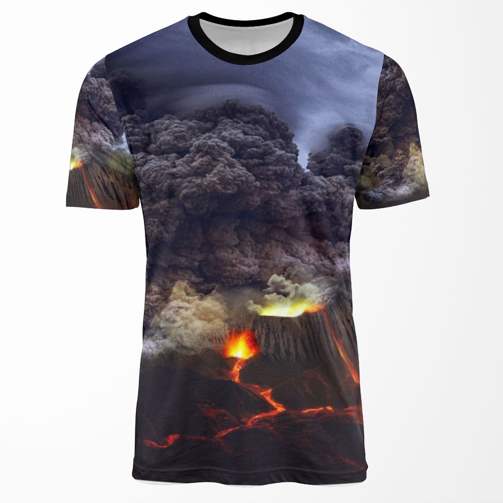 Volcano Erupting All-over-print T-shirt