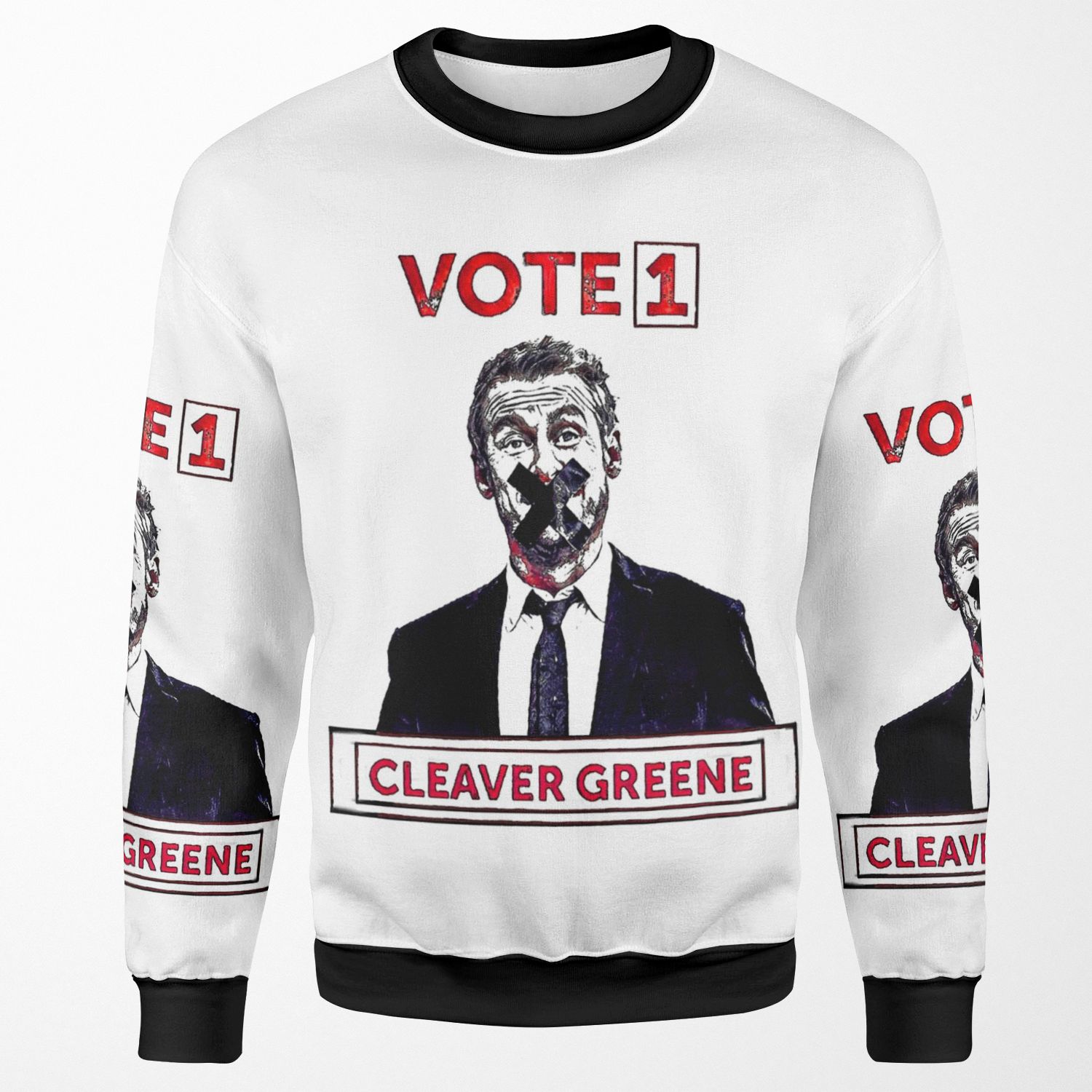 Vote 1 Cleaver Greene All-over-print Unisex Sweatshirt