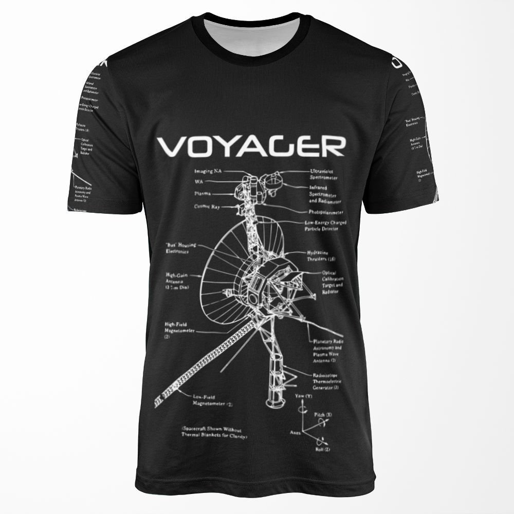 Voyager Program White Ink All-over-print T-shirt