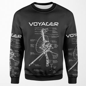 Voyager Program White Ink All-over-print Unisex Sweatshirt