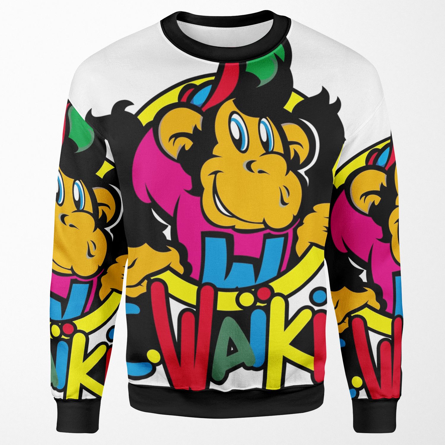 Waikiki Monkey 80 S All-over-print Unisex Sweatshirt
