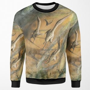 Wandering Azhdarchid Pterosaurs All-over-print Unisex Sweatshirt