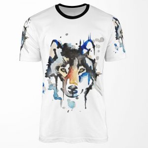 Watercolour Wolf All-over-print T-shirt