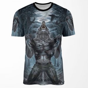 Werewolf Ripping Shirt Meme All-over-print T-shirt