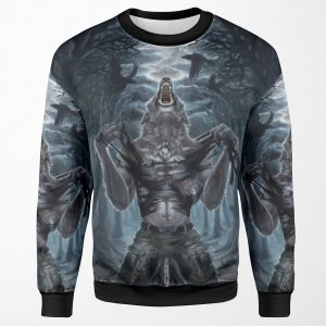 Werewolf Ripping Shirt Meme All-over-print Unisex Sweatshirt
