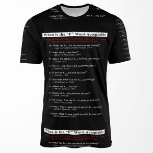 When The F Word Is Acceptableblack All-over-print T-shirt
