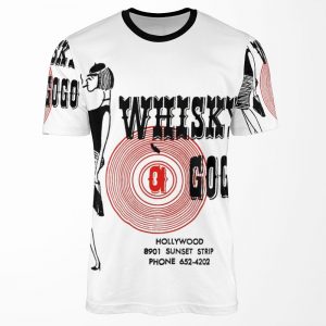 Whisky A Go Go Vintage Poster Restoration Digital Painting Retro Band Gig Poster All-over-print T-shirt