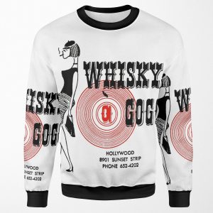 Whisky A Go Go Vintage Poster Restoration Digital Painting Retro Band Gig Poster All-over-print Unisex Sweatshirt