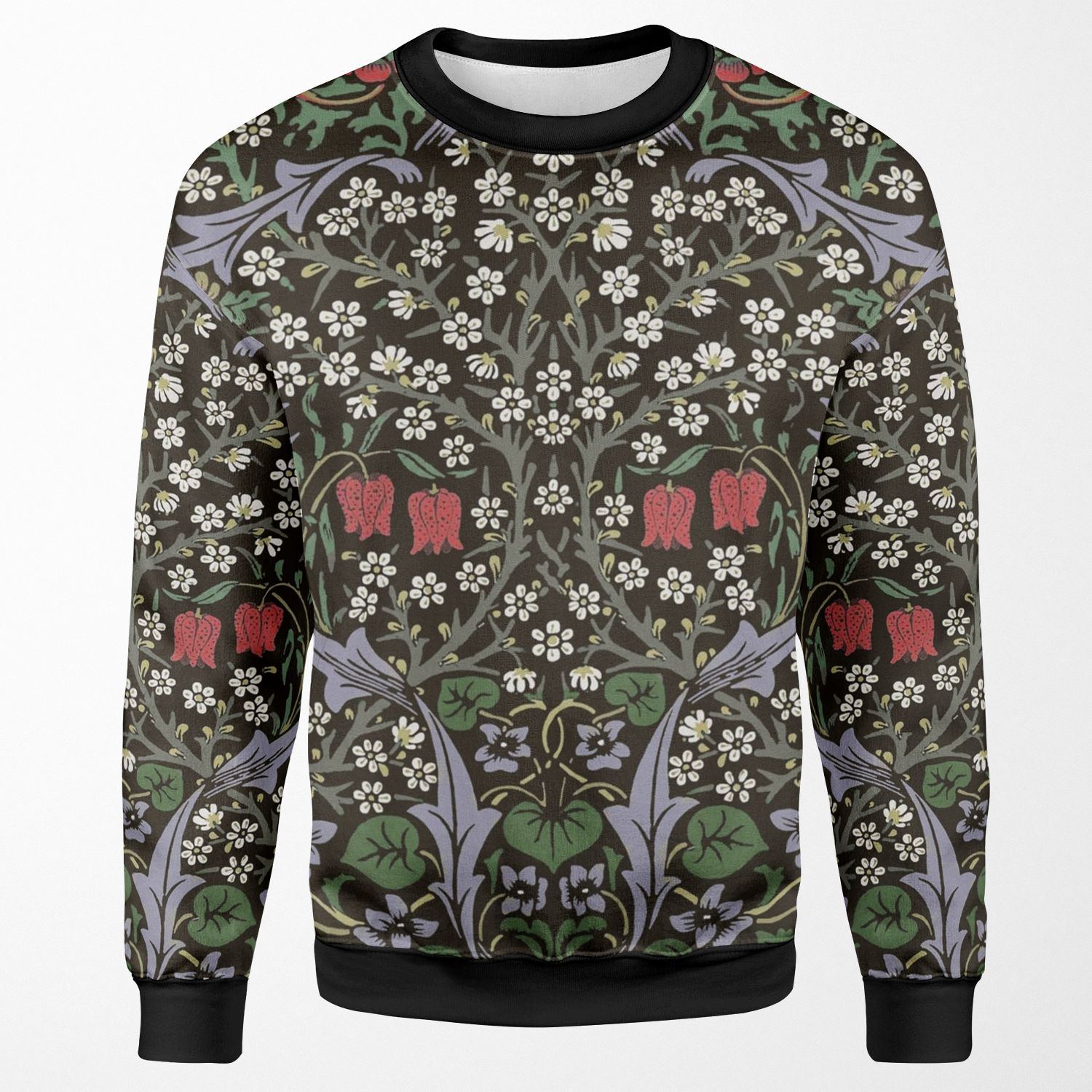 William Morris Blackthorn Tapestry Art Print Floral Pattern All-over-print Unisex Sweatshirt