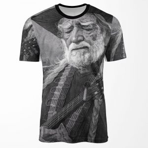 Willie Mar4 Nelson Illustration For The Wash All-over-print T-shirt
