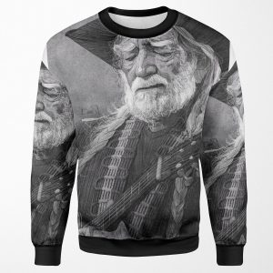 Willie Mar4 Nelson Illustration For The Wash All-over-print Unisex Sweatshirt