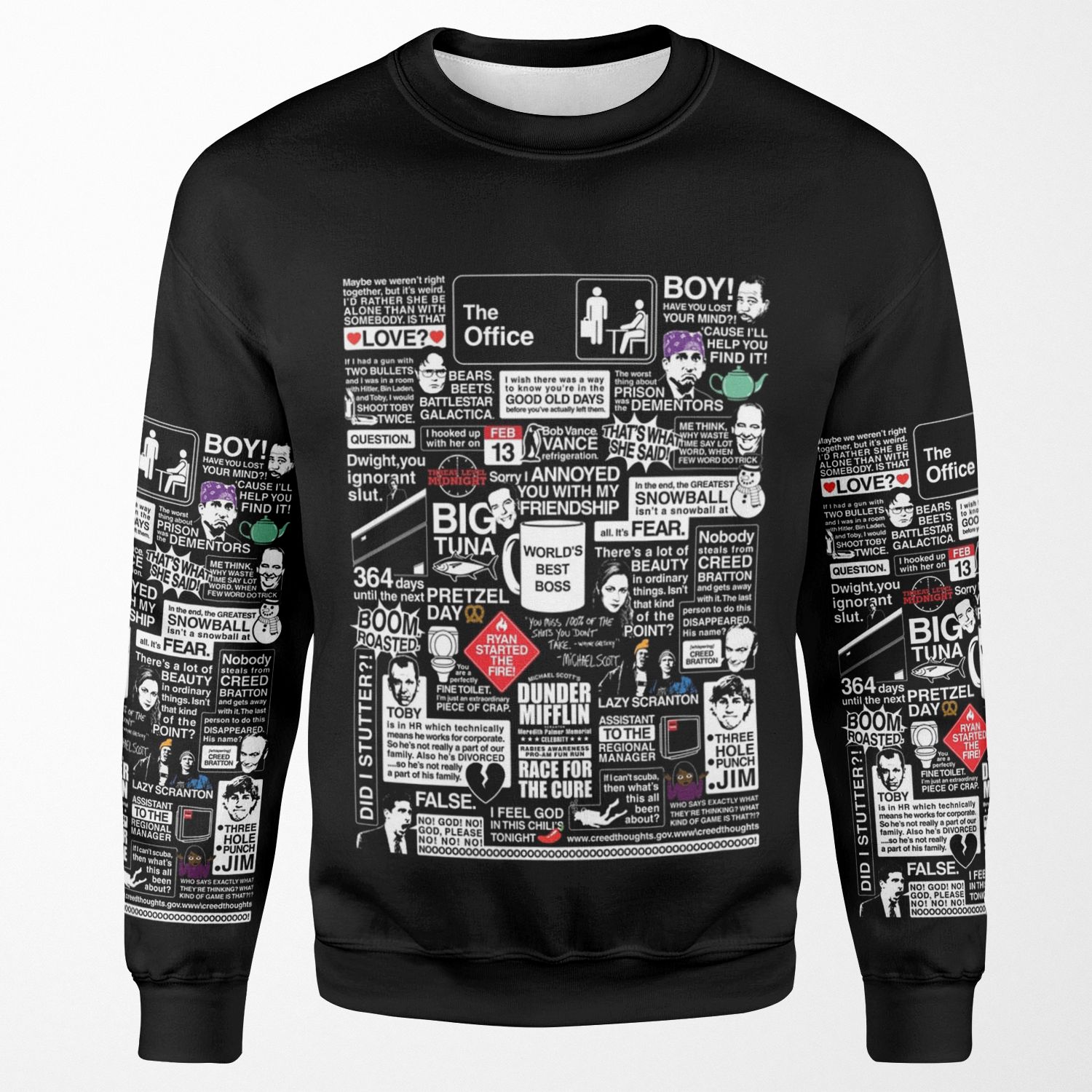 Wise Words From The Office The Office Quotes All-over-print Unisex Sweatshirt