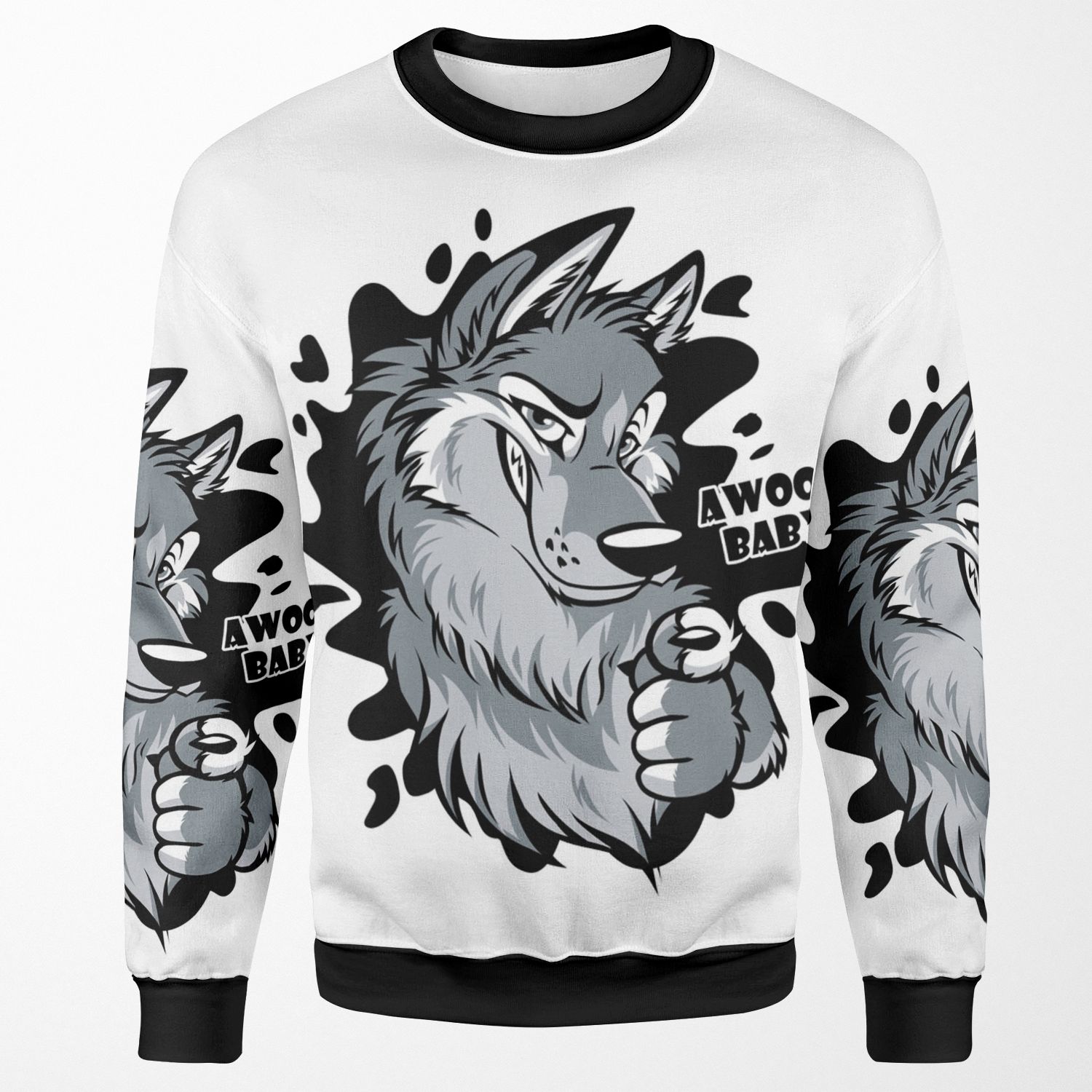 Wolf Awoo Baby All-over-print Unisex Sweatshirt