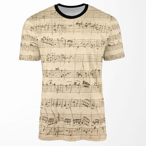Wolfgang Amadeus Mozart Sheet Music All-over-print T-shirt