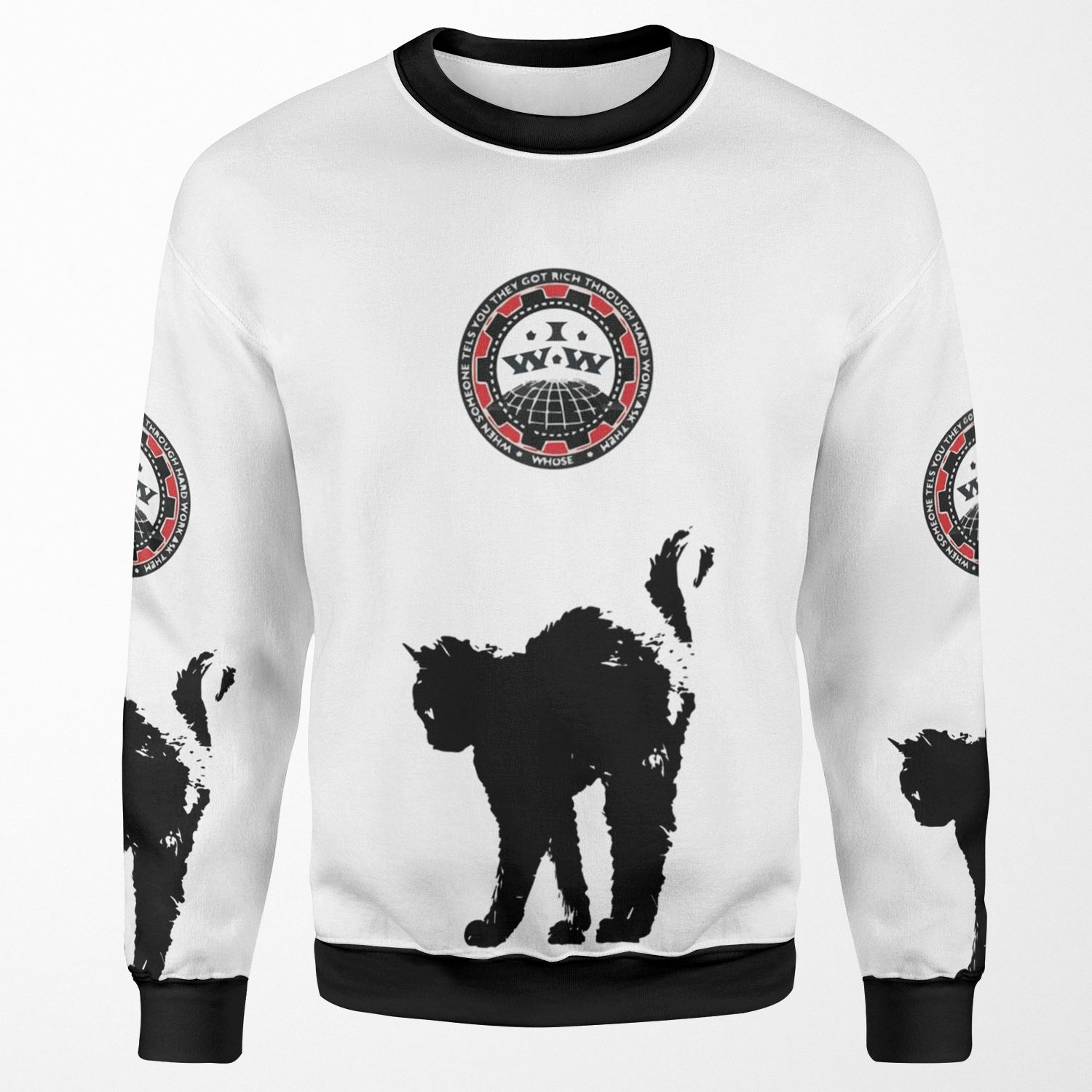 Workers Of The World Sabo Cat All-over-print Unisex Sweatshirt
