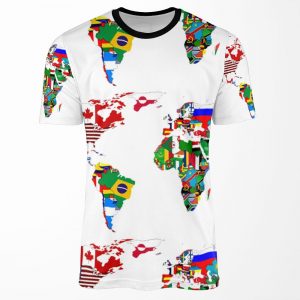 World Flags Map All-over-print T-shirt