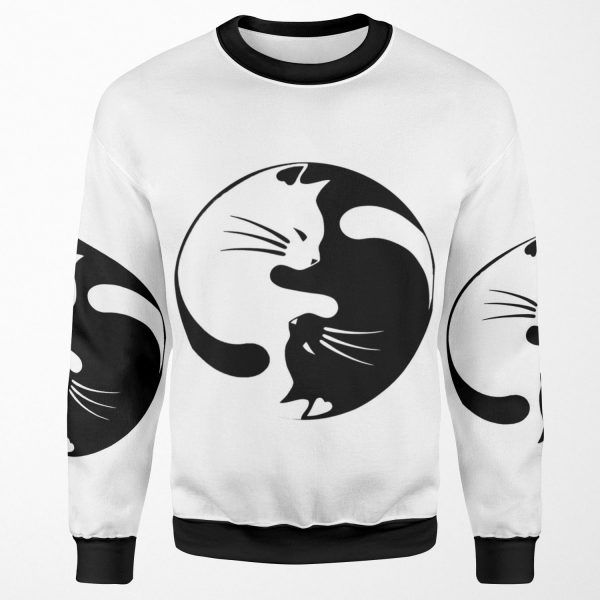 Ying Yang Cat All-over-print Unisex Sweatshirt