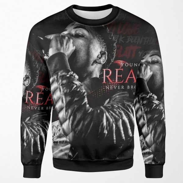 Youngboy Never Broke Again Realer All-over-print Unisex Sweatshirt