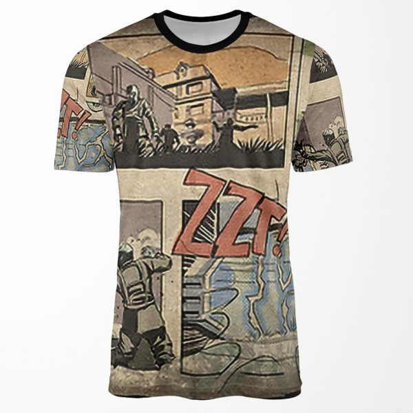 Zombies Loading Screen Comic All-over-print T-shirt