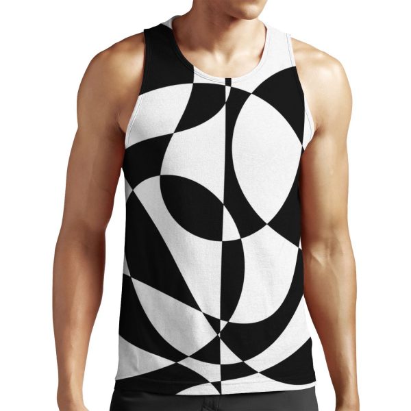 1960 S Black And White Abstract All-over-print Unisex Tank Top