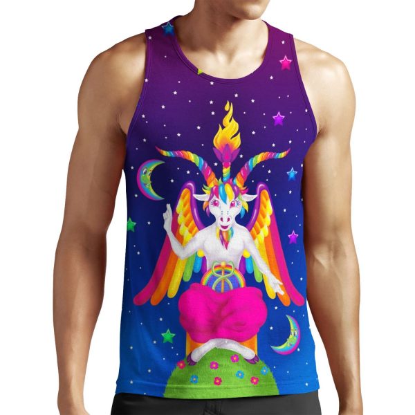 1997 Neon Rainbow Baphomet All-over-print Unisex Tank Top