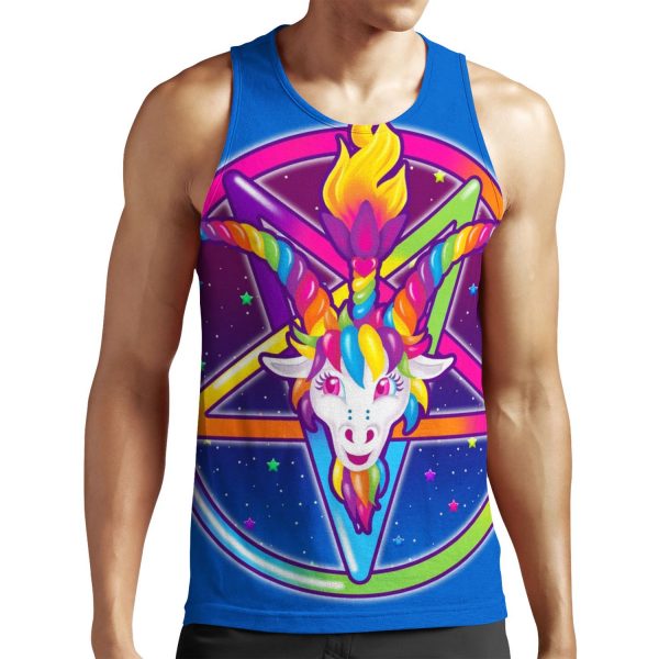 1997 Rainbow Neon Baphomet All-over-print Unisex Tank Top