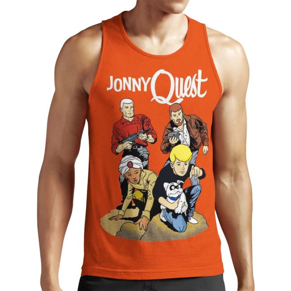 60S Jonny Quest Tribute With Main Characters All-over-print Unisex Tank Top