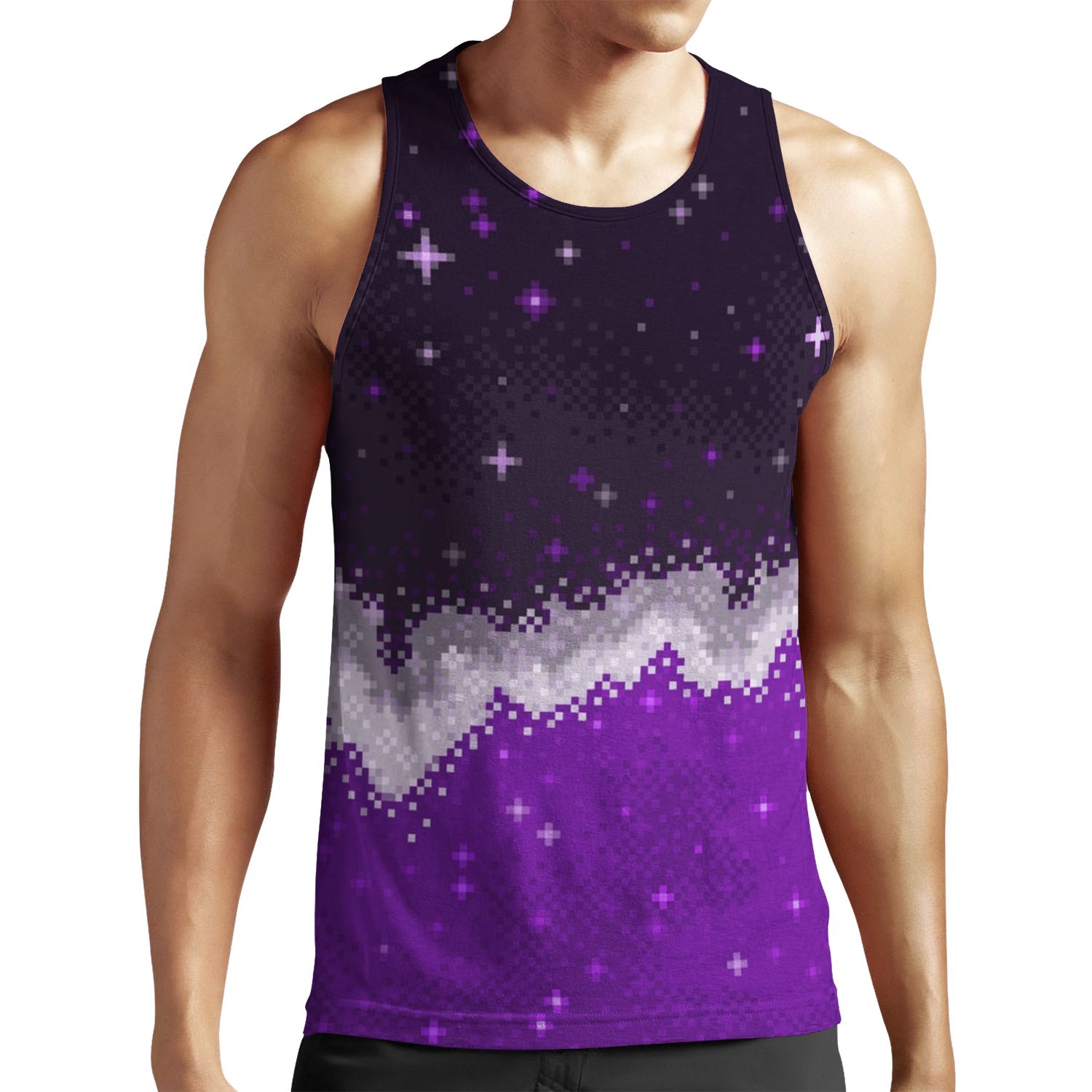 Ace Pride Flag Galaxy All-over-print Unisex Tank Top