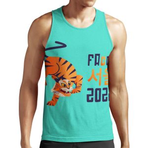Acm Facct Logo Teal Background All-over-print Unisex Tank Top