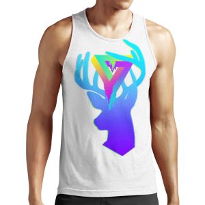 Acrylic Deer Ode To Neon All-over-print Unisex Tank Top