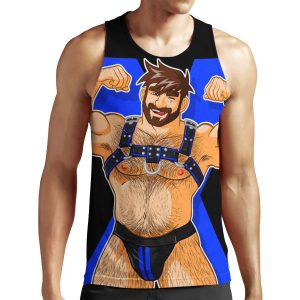 Adam Likes Harness Blue All-over-print Unisex Tank Top