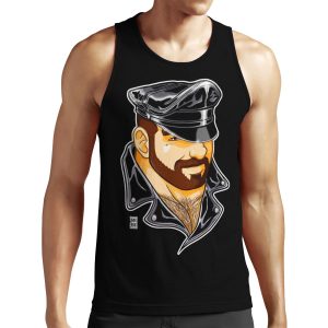 Adam Likes Leather All-over-print Unisex Tank Top