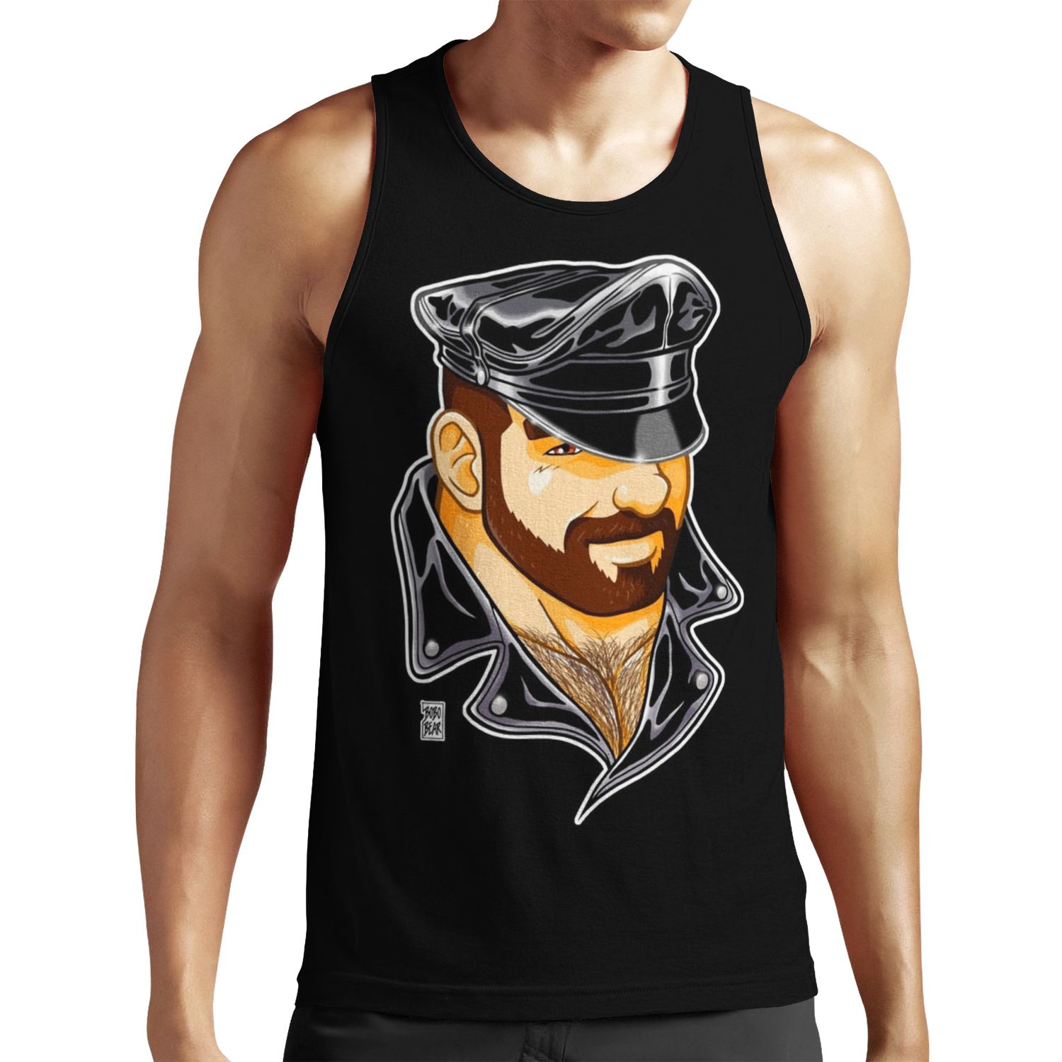 Adam Likes Leather All-over-print Unisex Tank Top