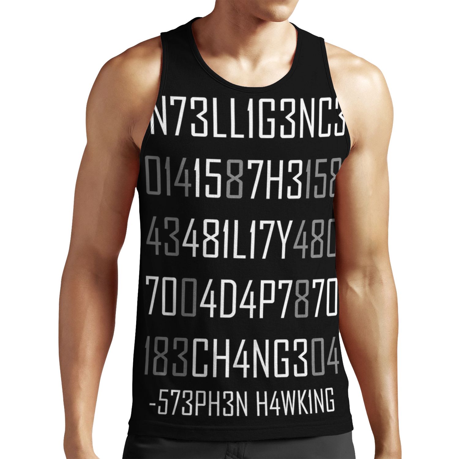 Adapt Or Die Encoded Reversed All-over-print Unisex Tank Top