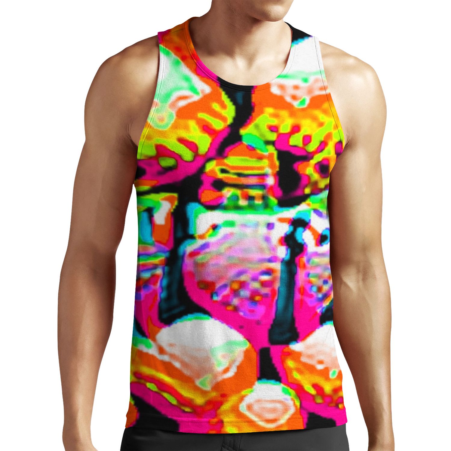 Adversarial Anti Facial Recognition Invisibility Camouflage All-over-print Unisex Tank Top