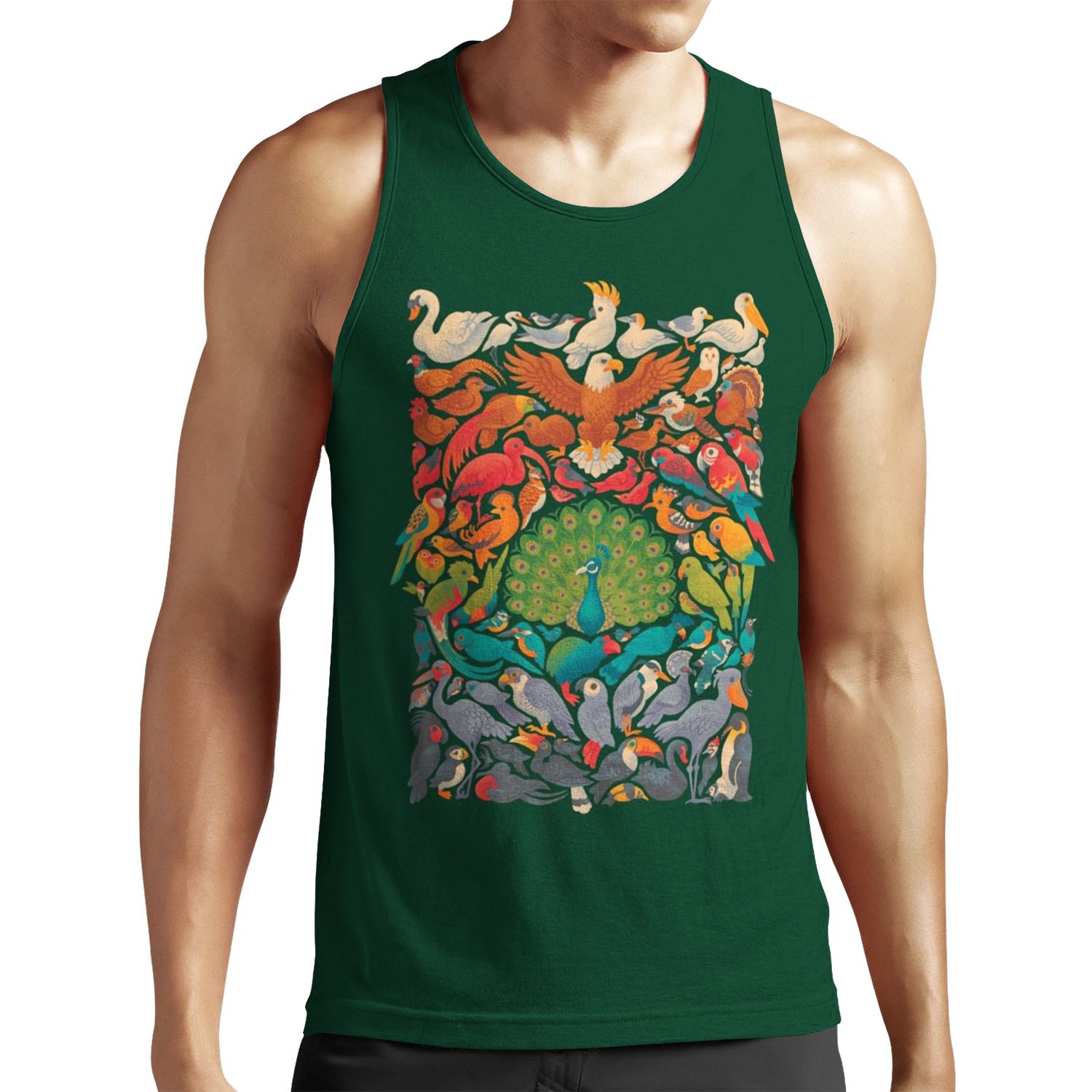 Aerial Spectrum Green All-over-print Unisex Tank Top