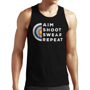 Aim Shoot Swear Repeat Archery Bowshooting Archer All-over-print Unisex Tank Top