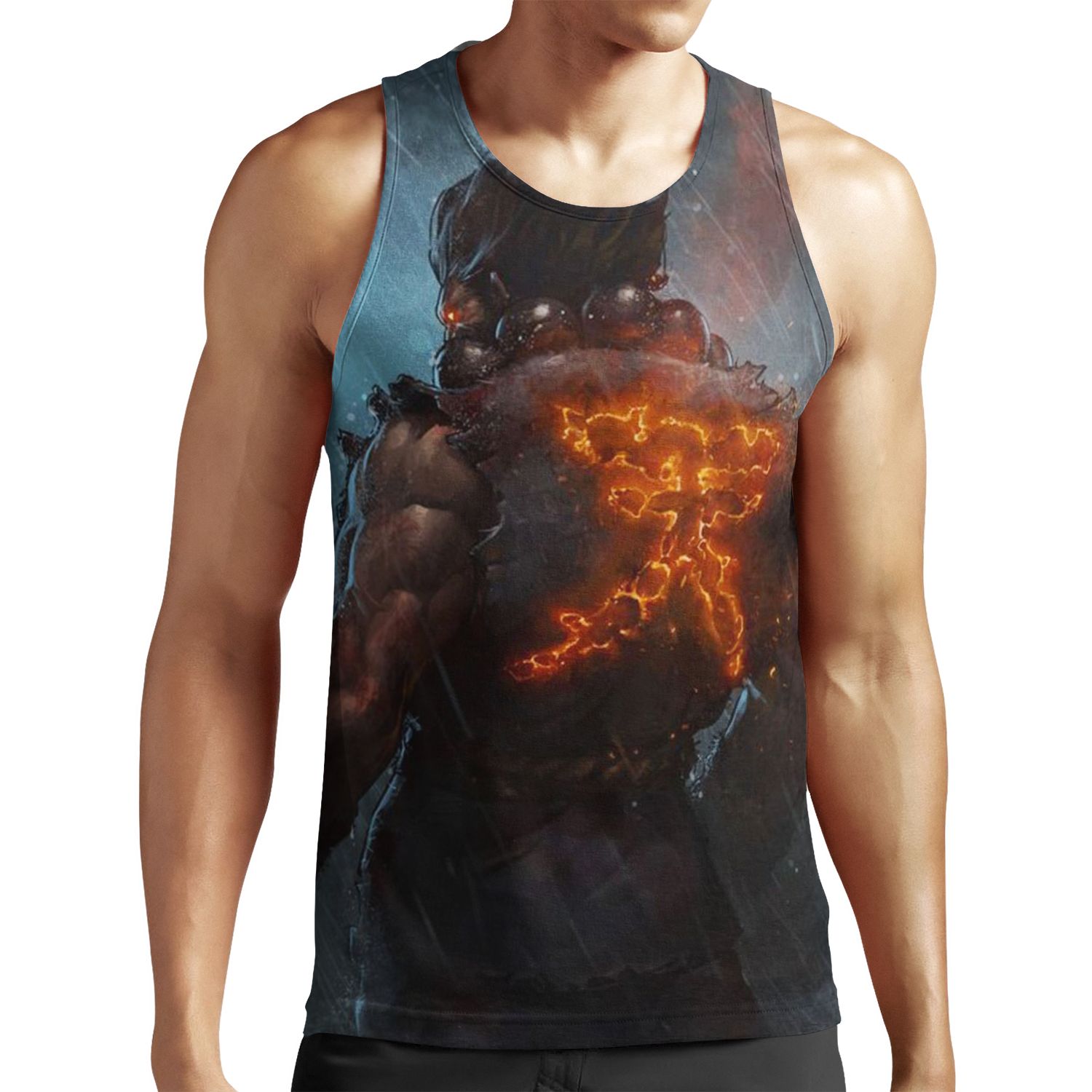 Akuma Street Fighter Poster Kanji All-over-print Unisex Tank Top