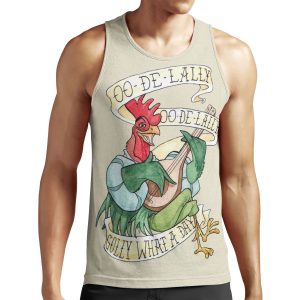 Alan A Dale Rooster Oo De Lally Golly What A Day Tattoo Watercolor Painting Robin Hood All-over-print Unisex Tank Top