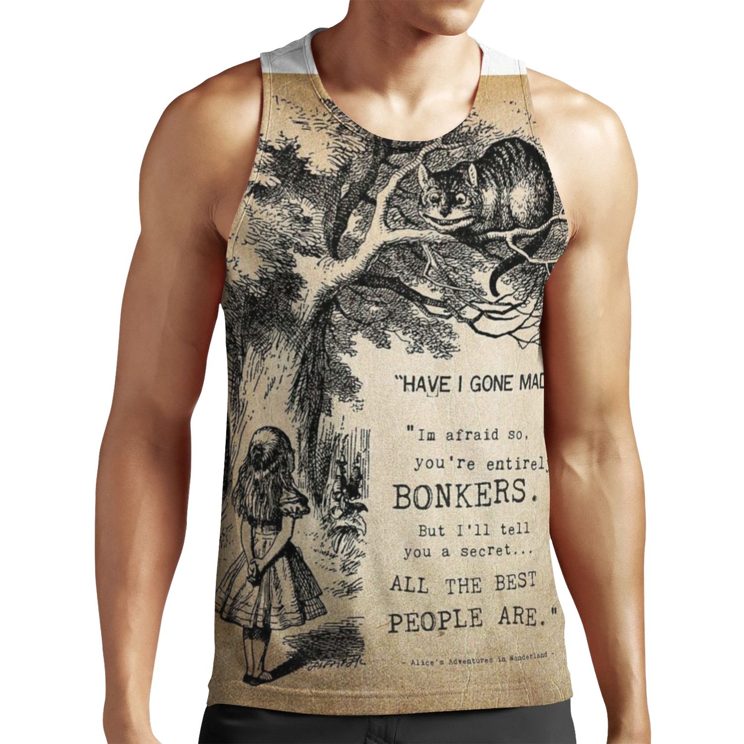 Alice And A Cheshire Of Wisdom All-over-print Unisex Tank Top