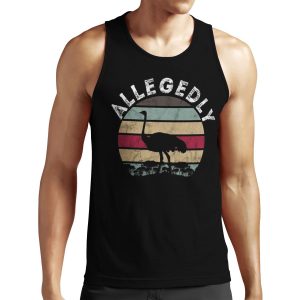 Allegedly Ostrich Vintage Bird Lover Retro All-over-print Unisex Tank Top