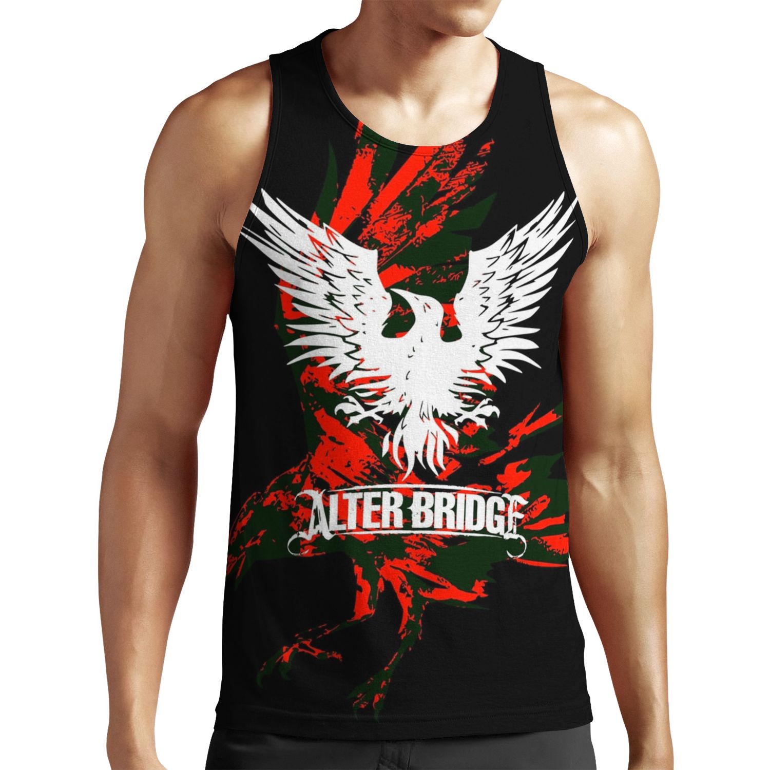 Alter Bridge Blackbird Background All-over-print Unisex Tank Top