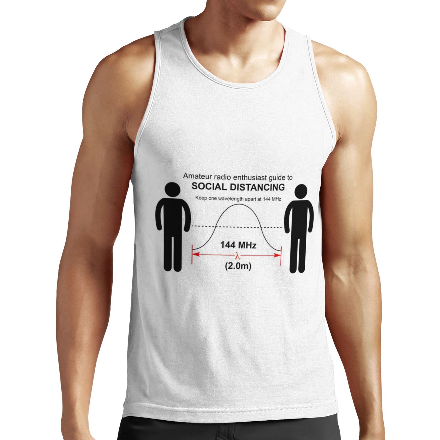 Amateur Radio Social Distancing All-over-print Unisex Tank Top