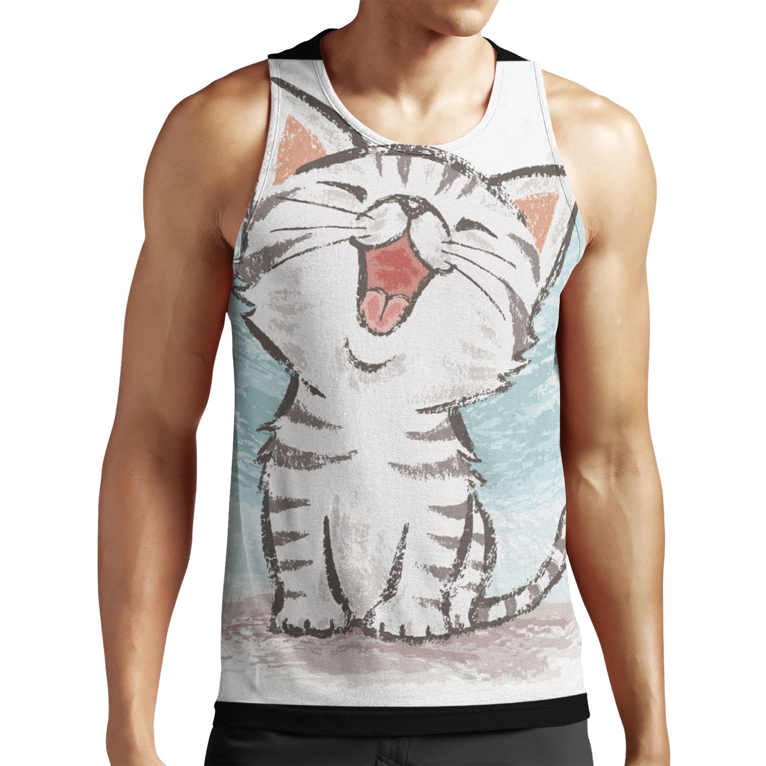 American Shorthair Happy All-over-print Unisex Tank Top