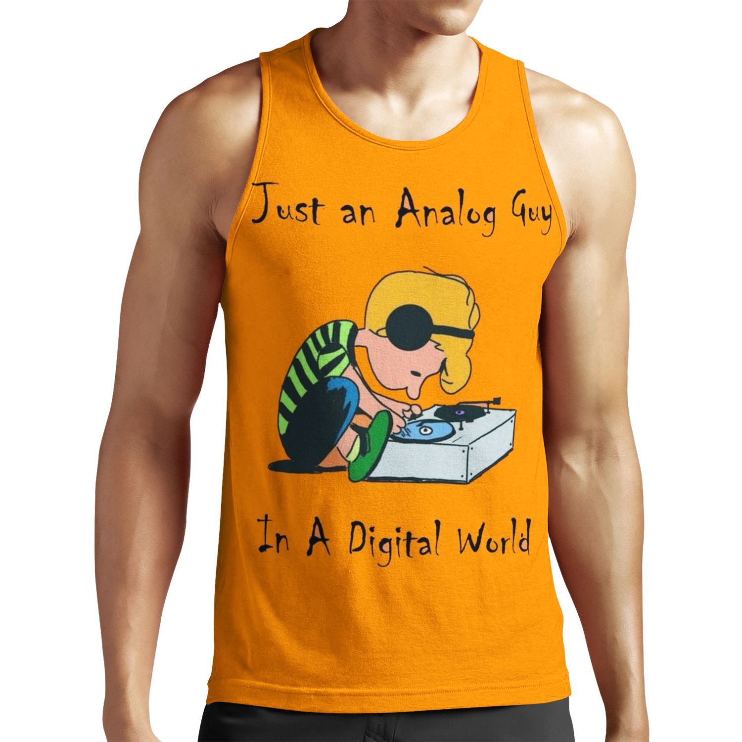 An Analog Guy In A Digital World All-over-print Unisex Tank Top