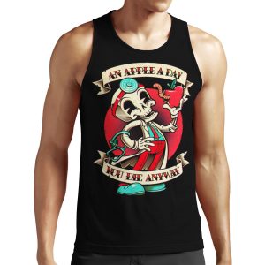 An Apple A Day You Die Anyway All-over-print Unisex Tank Top